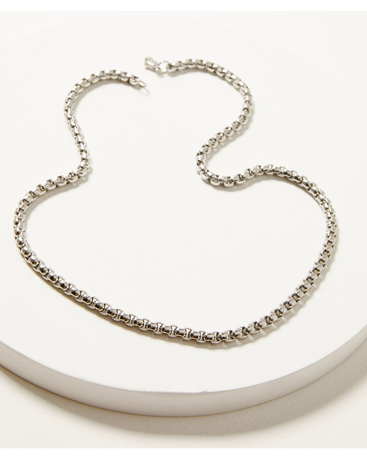 Men's Bolo Chain Necklace Silver