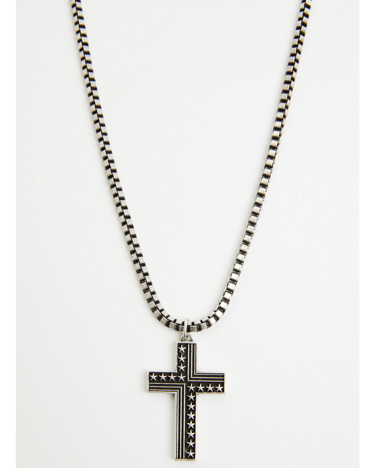 Men's Stars & Stripes Necklace Silver