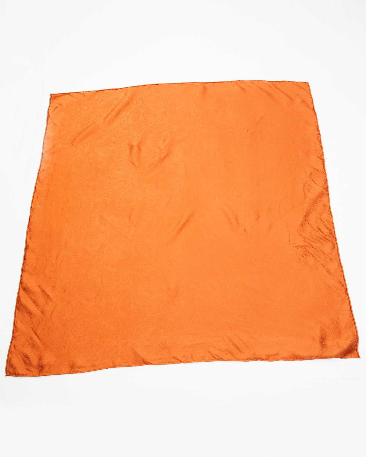 Men's Silk Jacquard Wild Rag Scarf Rust Copper