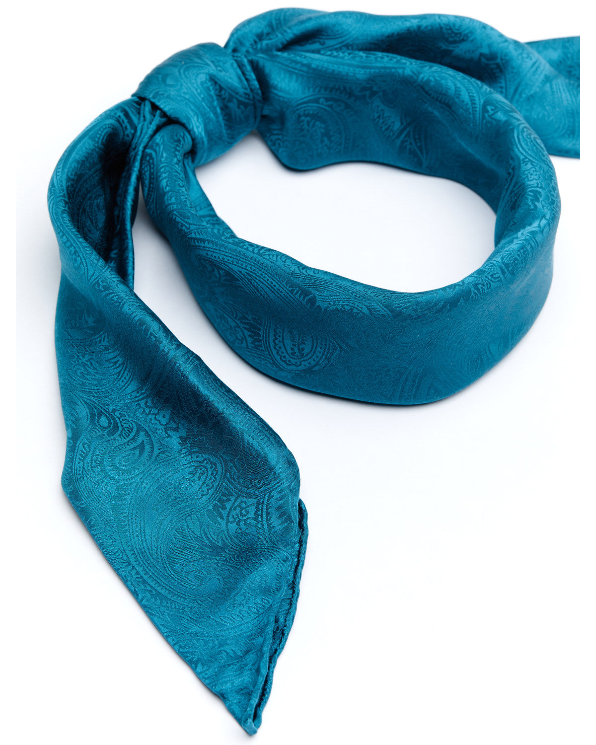 Men's Silk Jaquard Turquoise Scarf Turquoise