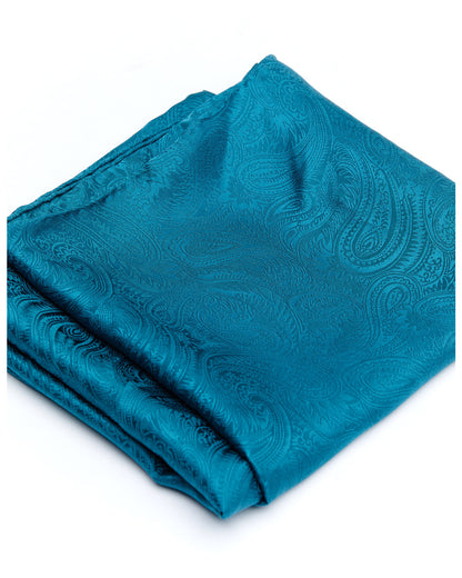 Men's Silk Jaquard Turquoise Scarf Turquoise