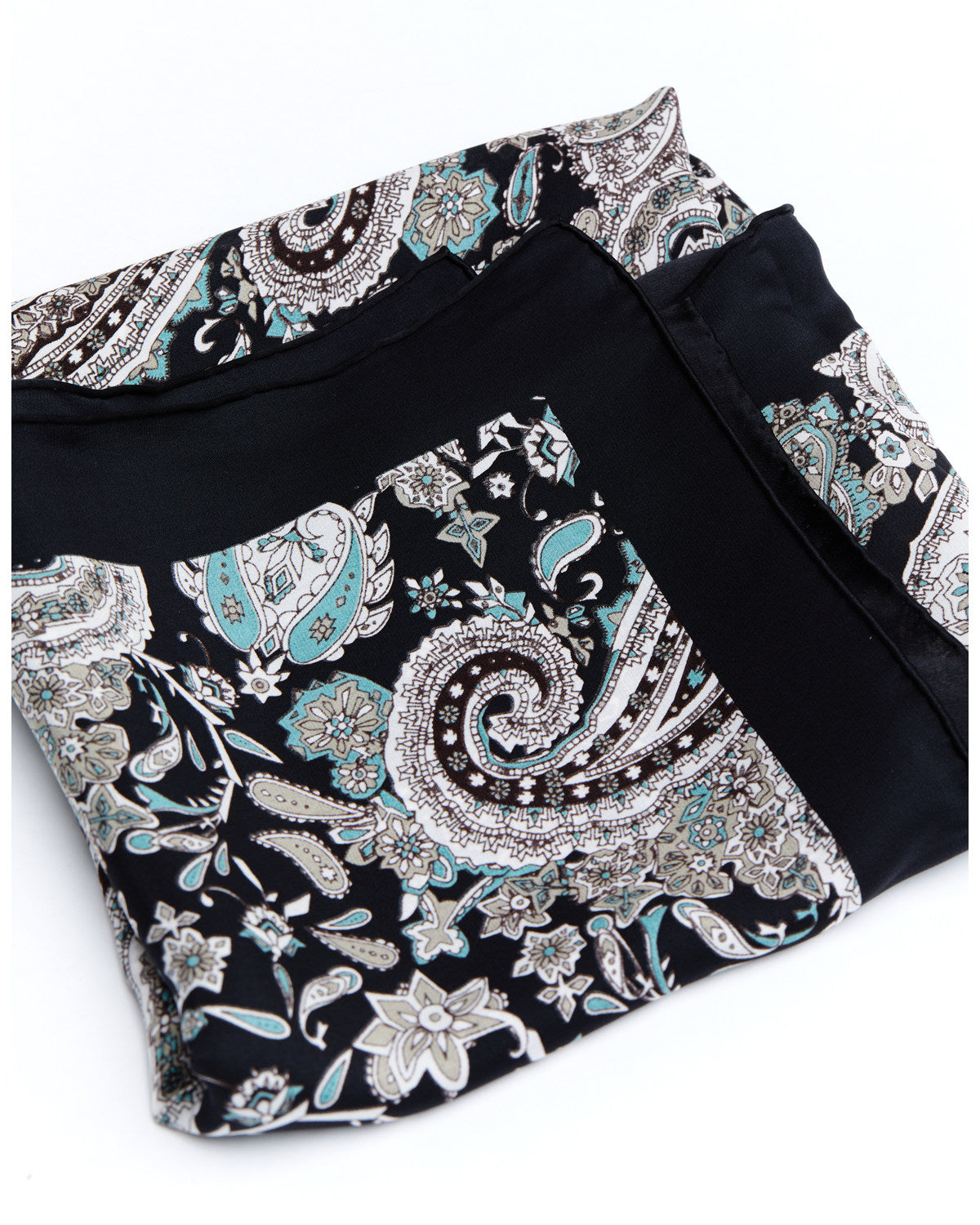 Men's Silk Navy Paisley Wild Rag Scarf Navy