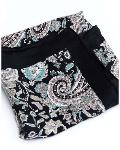 Men's Silk Navy Paisley Wild Rag Scarf Navy