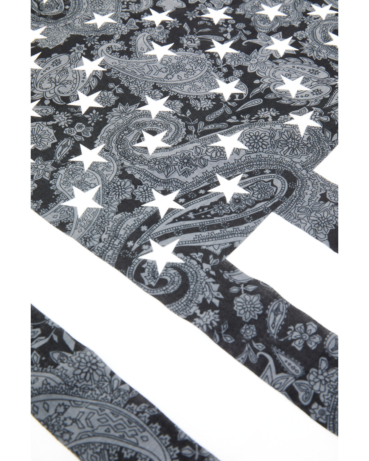 Men's Paisley Americana Flag Bandana Black