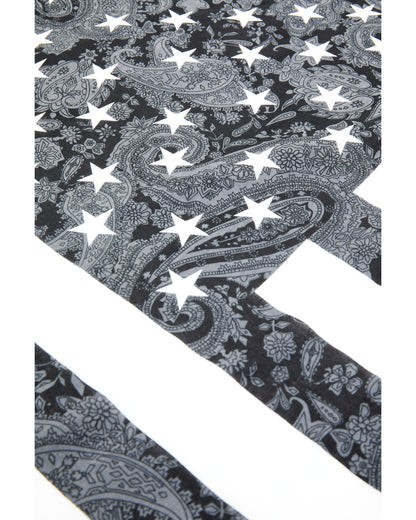Men's Paisley Americana Flag Bandana Black