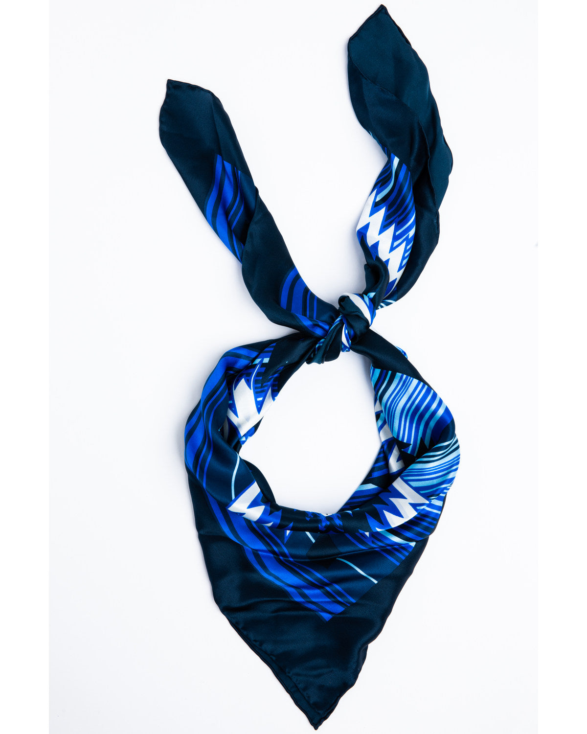 Men's Silk Southwestern Bandana Blue