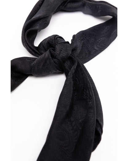 Men's Silk Jacquard Scarf Black