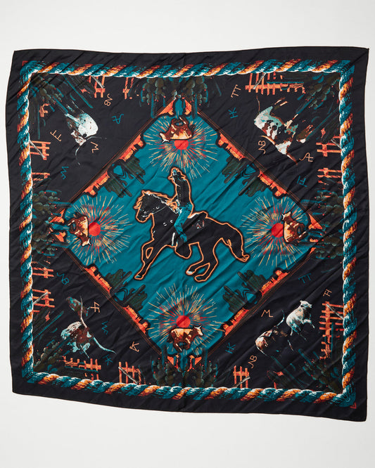 Men's Arlow Printed Wild Rag Turquoise