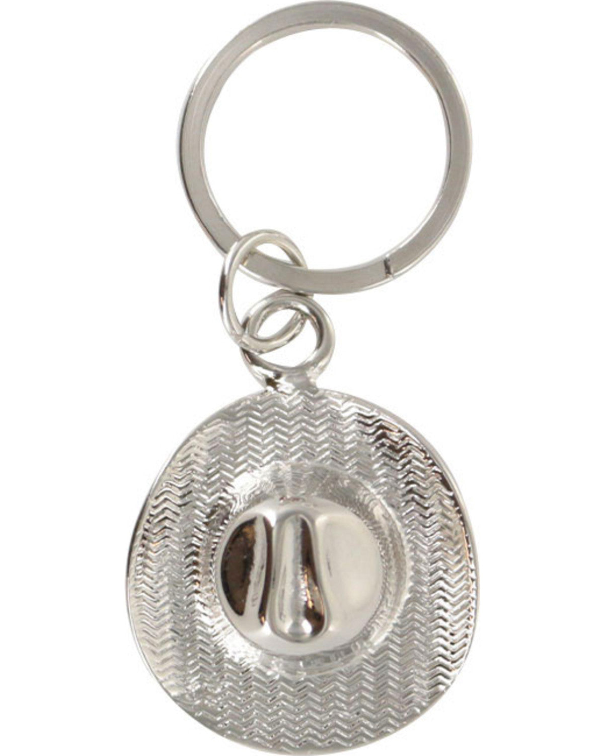 Cowboy Hat Keychain Silver