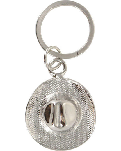 Cowboy Hat Keychain Silver