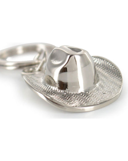 Cowboy Hat Keychain Silver