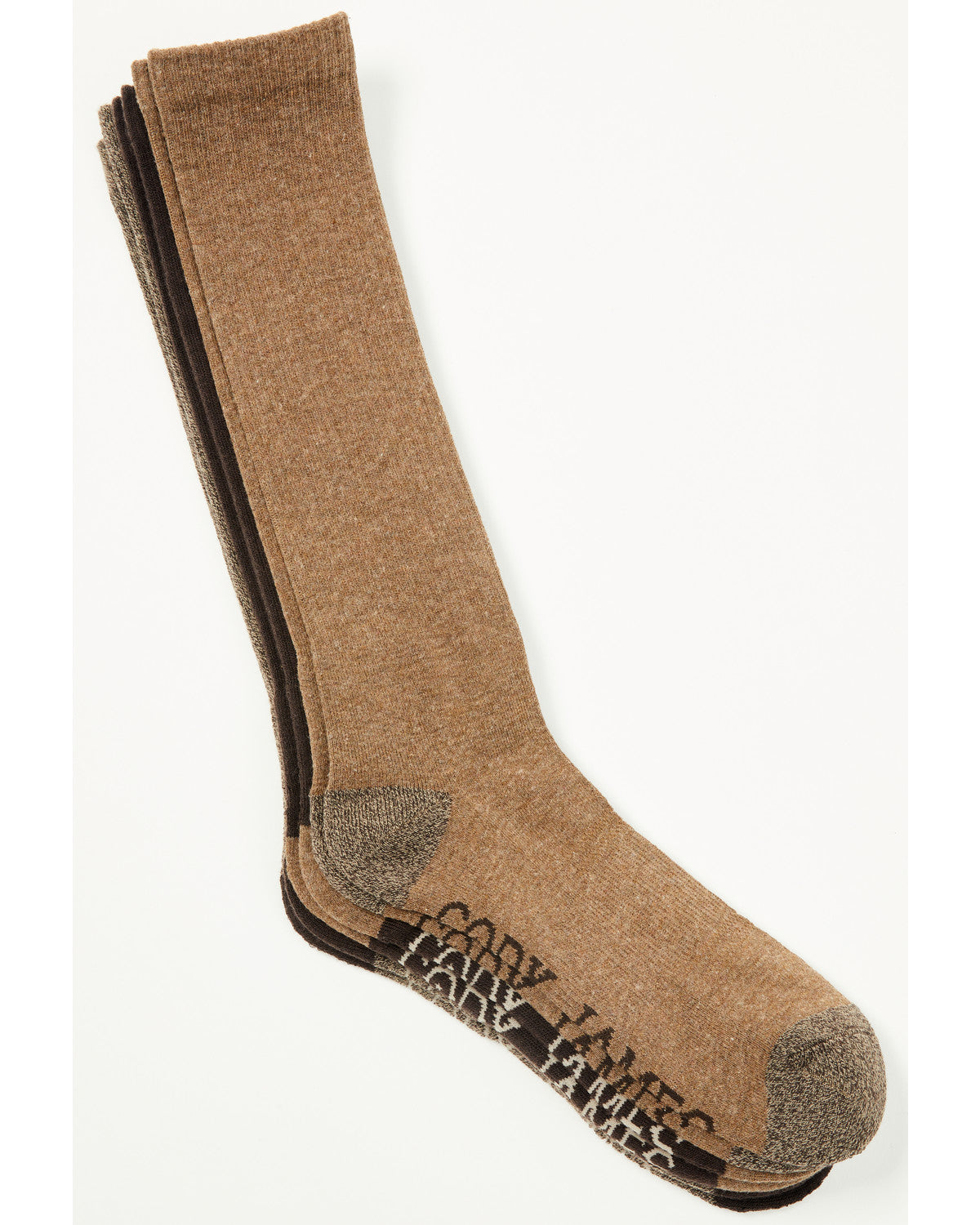 Men's Basic Crew Socks - 3 Pack Brown