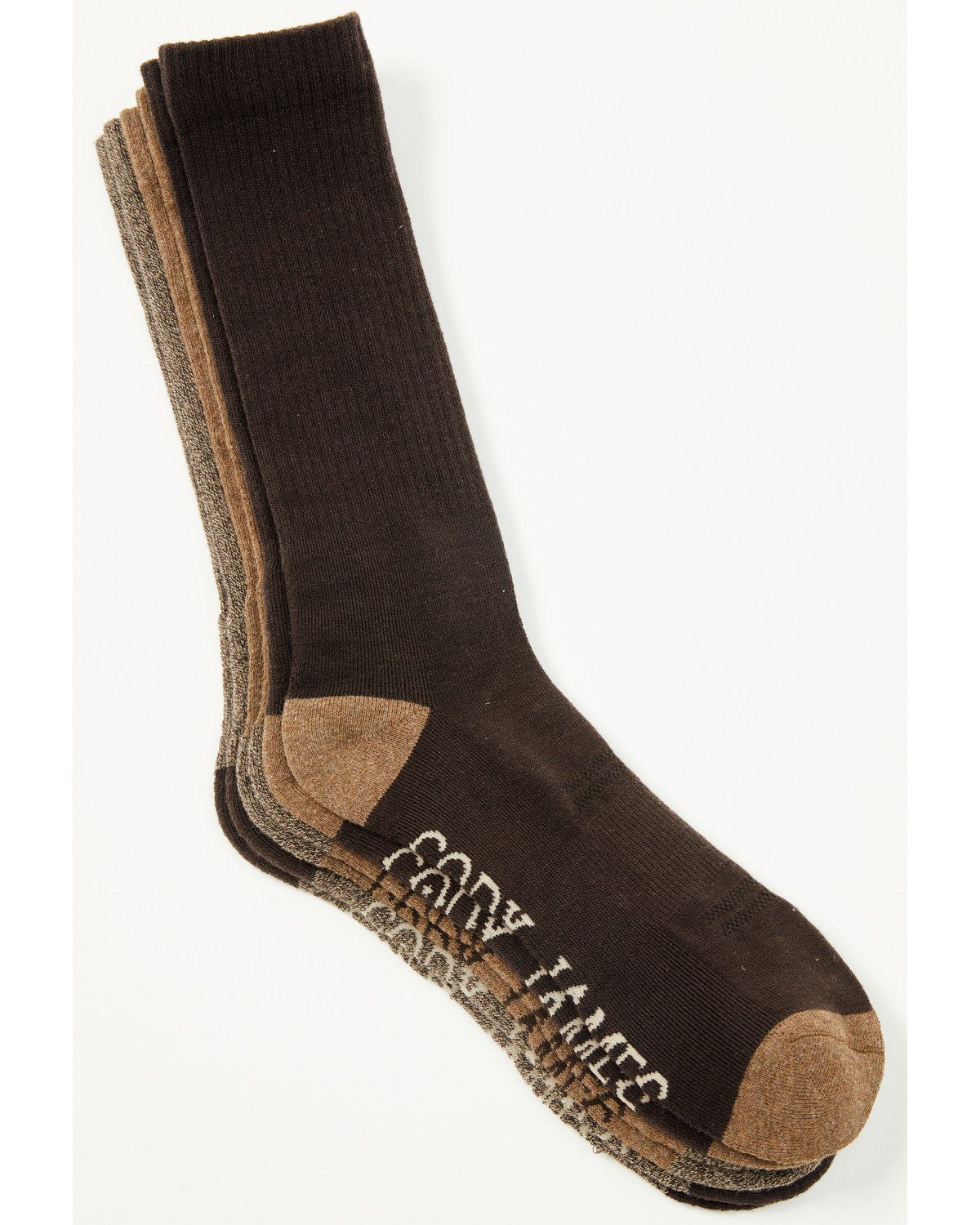 Men's Basic Over The Calf Socks - 3 Pack Brown