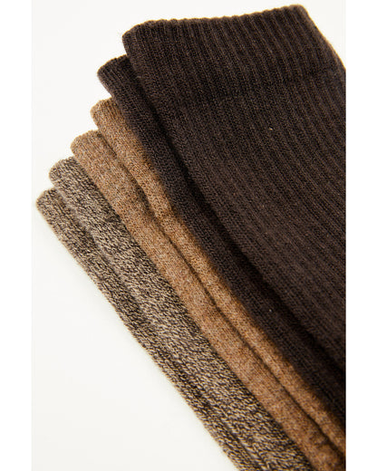 Men's Basic Over The Calf Socks - 3 Pack Brown