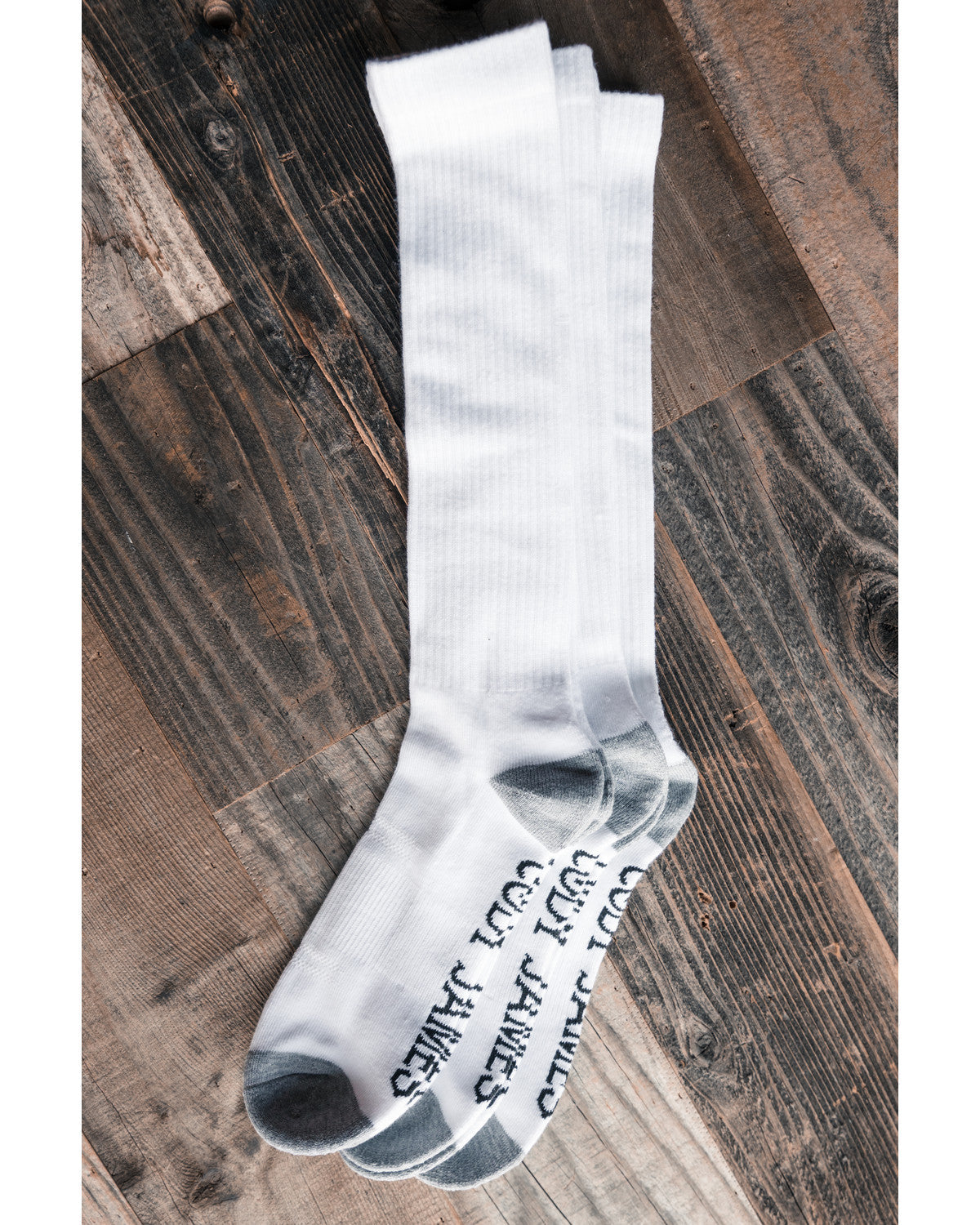 Men's Over The Calf Socks - 3 Pack White