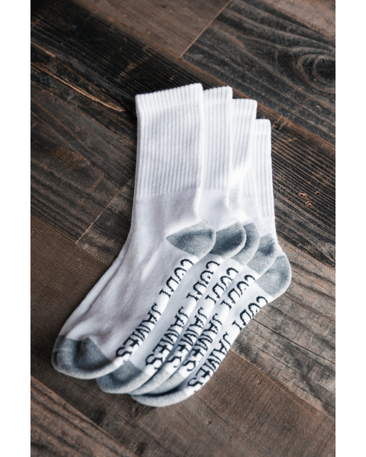 Men's Crew Socks - 3 Pack White