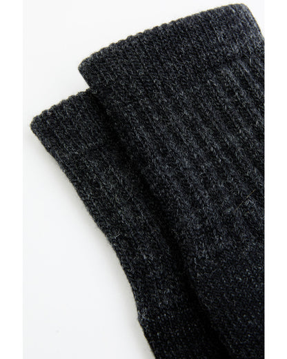 Men's Dark Gray Wool Boot Sock Dark Grey