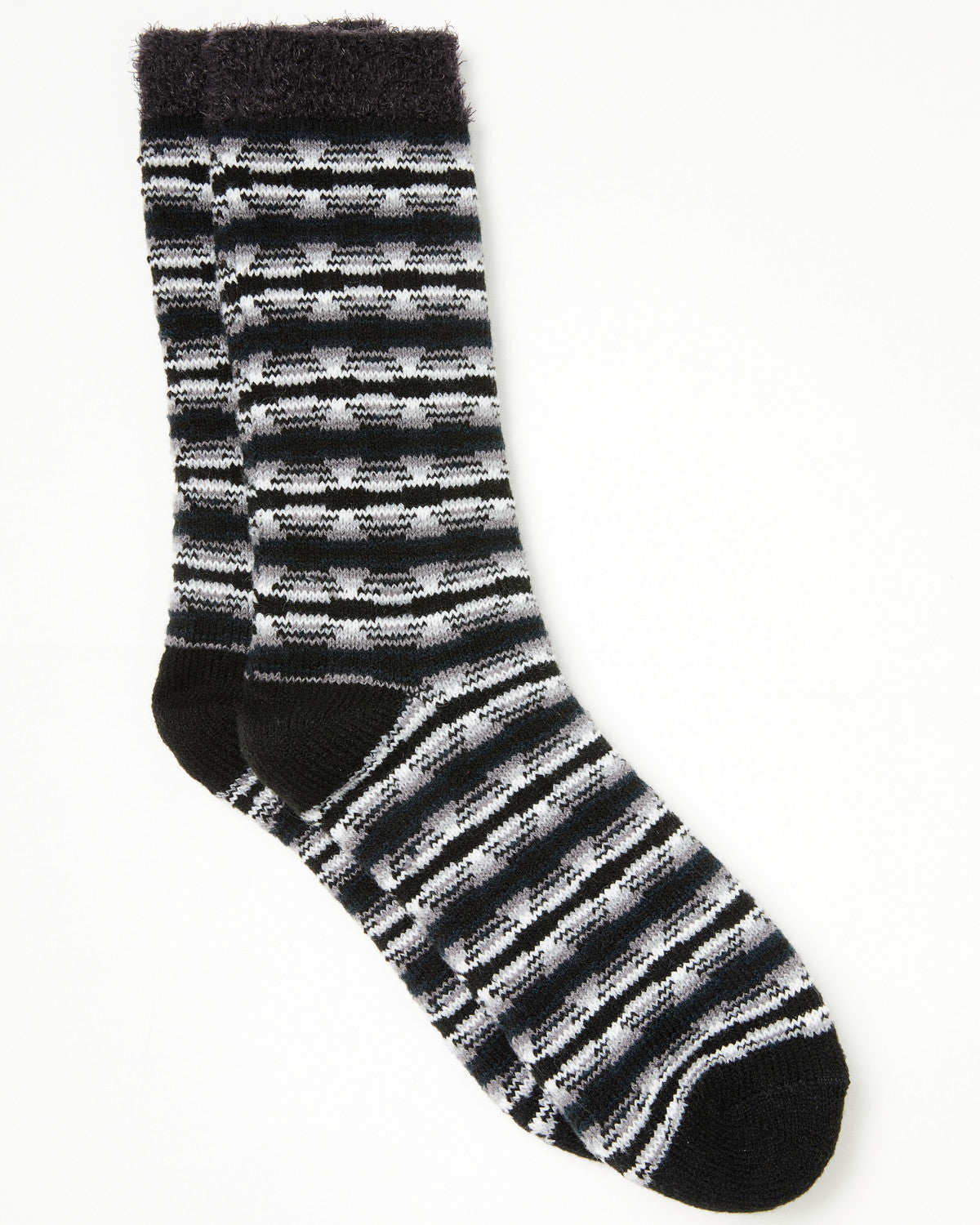 Men's Onyx Southwestern Print Cozy Crew Socks Black