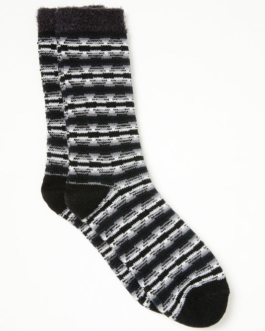 Men's Onyx Southwestern Print Cozy Crew Socks Black