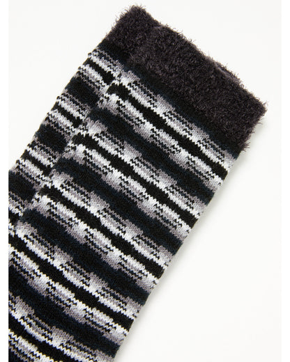 Men's Onyx Southwestern Print Cozy Crew Socks Black