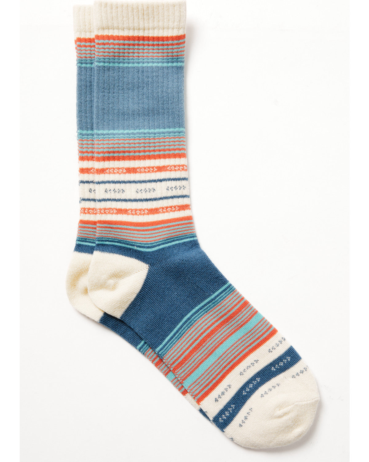 Men's Rio Southwestern Striped Crew Socks Blue