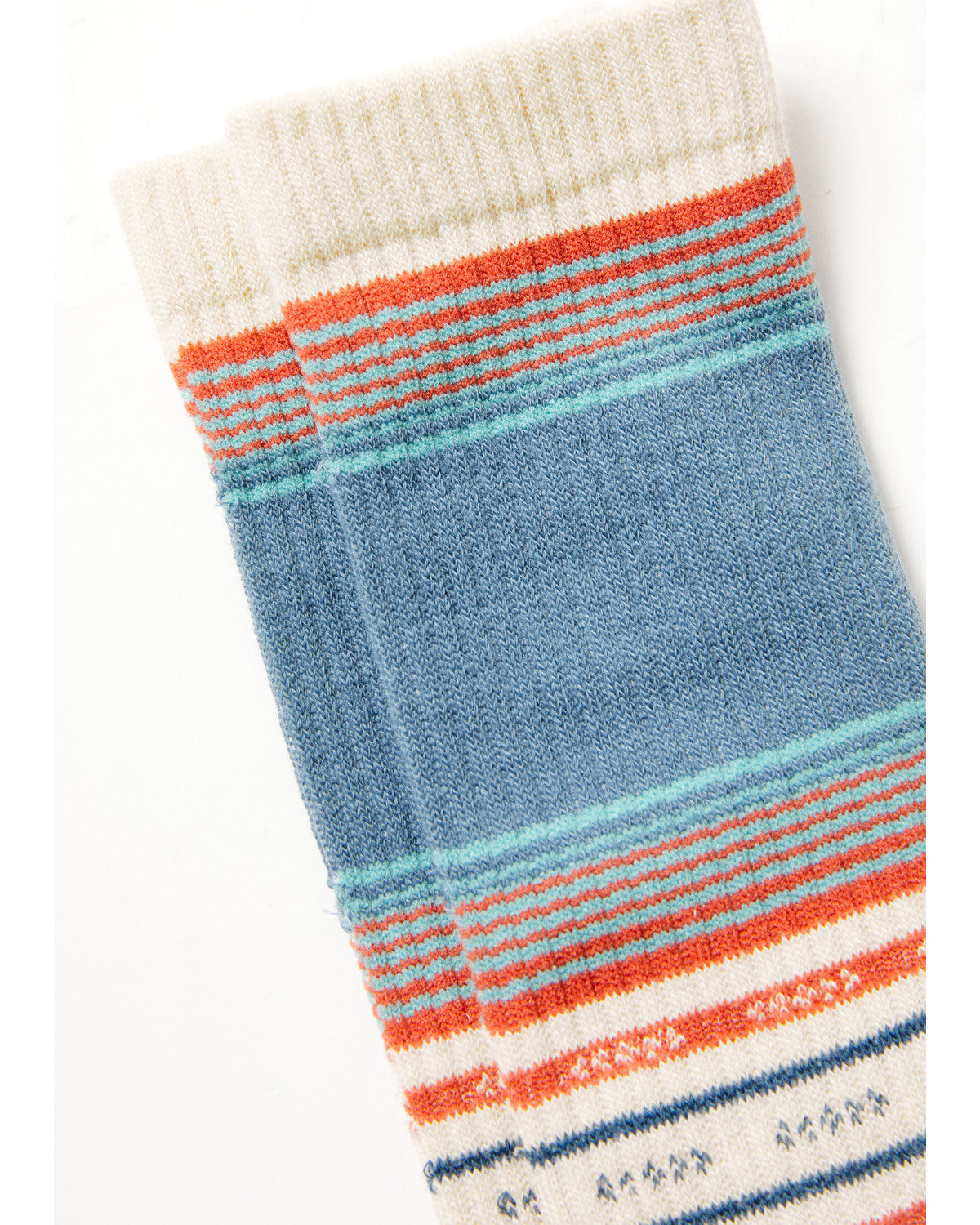 Men's Rio Southwestern Striped Crew Socks Blue