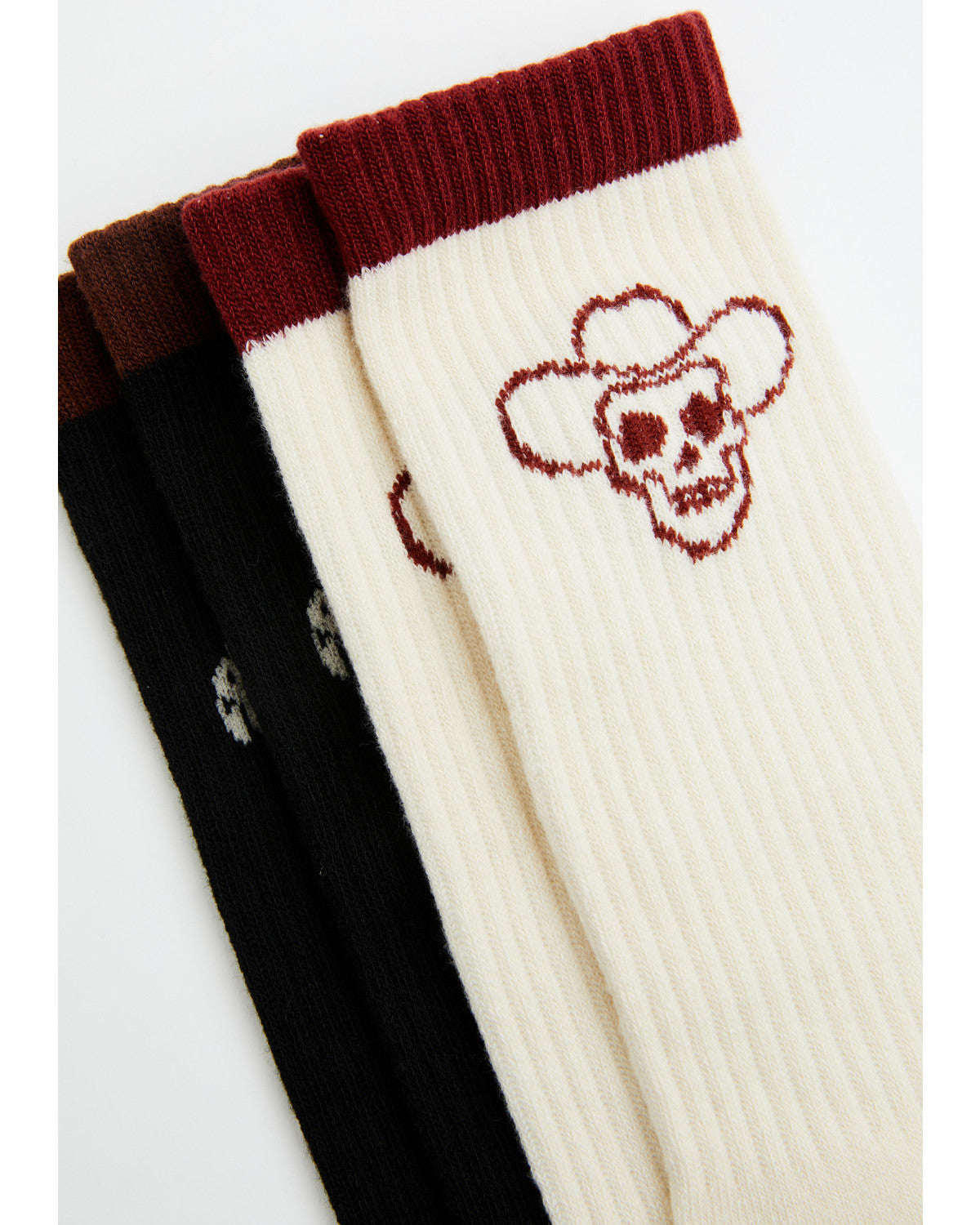 Men's Scorpion Skull Crew Socks - 2 Pack Black
