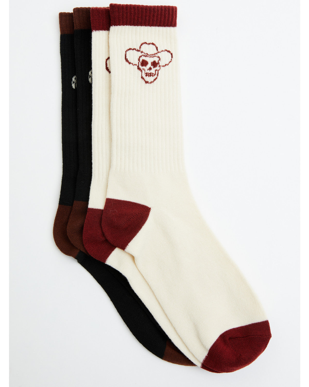Men's Scorpion Skull Crew Socks - 2 Pack Black