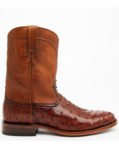 Black 1978® Men's Carmen Exotic Full-Quill Ostrich Roper Bo Cognac