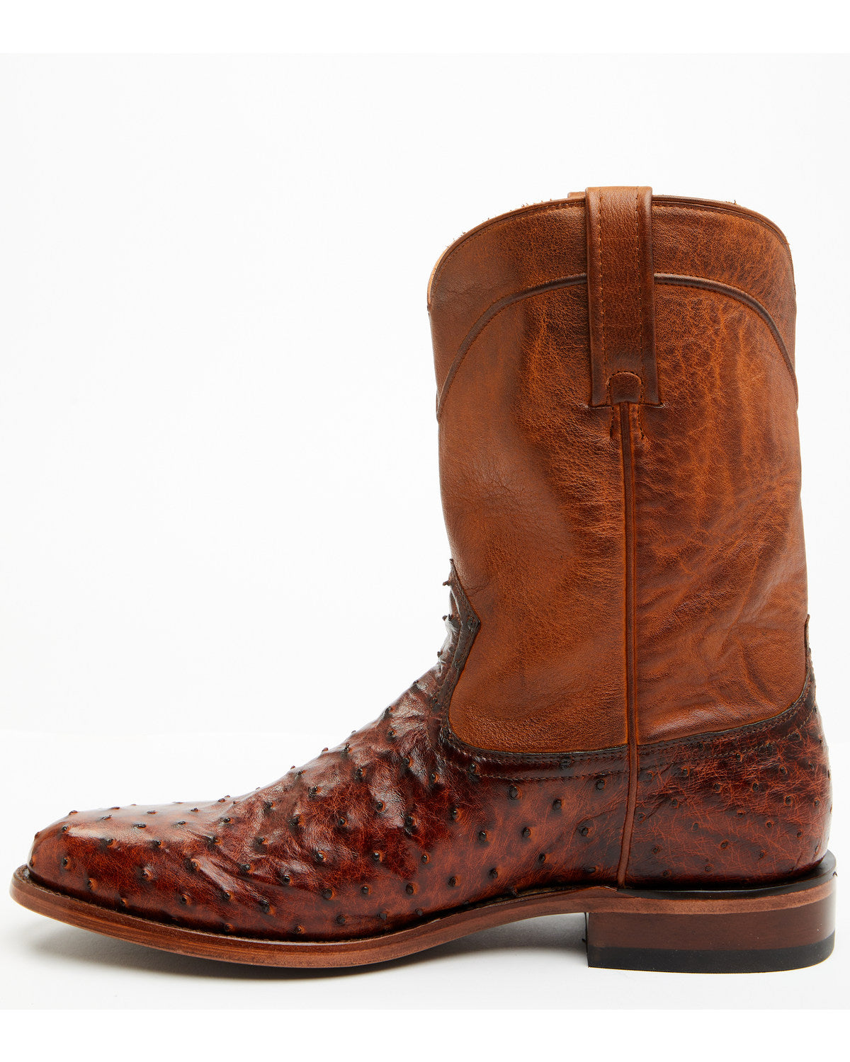 Black 1978® Men's Carmen Exotic Full-Quill Ostrich Roper Bo Cognac