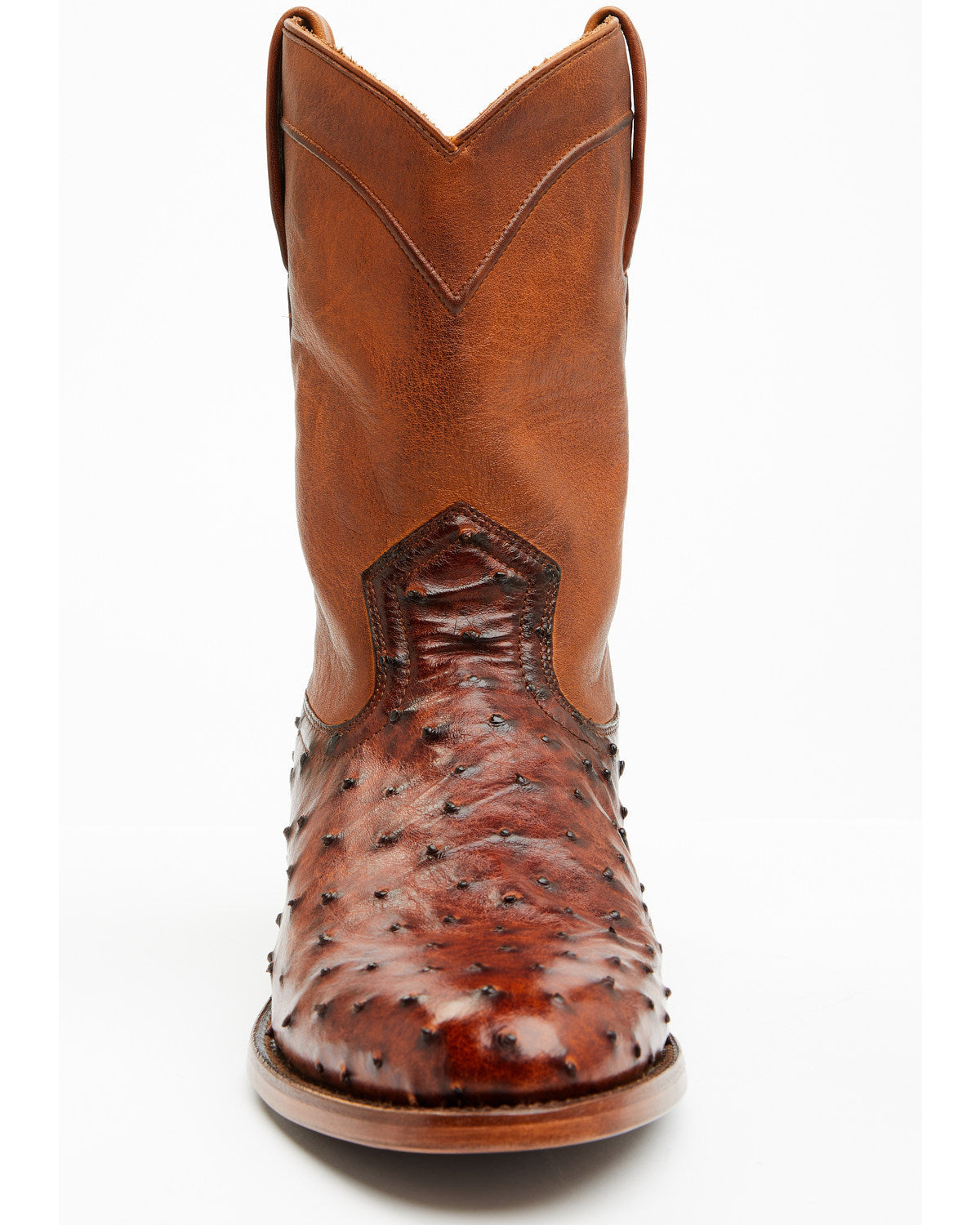 Black 1978® Men's Carmen Exotic Full-Quill Ostrich Roper Bo Cognac