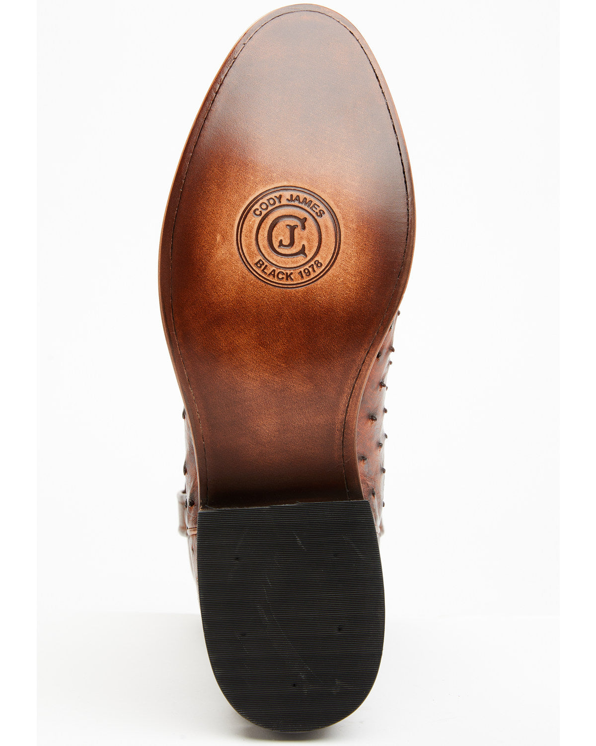 Black 1978® Men's Carmen Exotic Full-Quill Ostrich Roper Bo Cognac