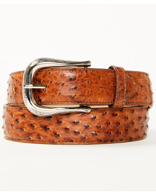 Black 1978™ Men's Dawson Exotic Full Quill Ostrich Leather Cognac