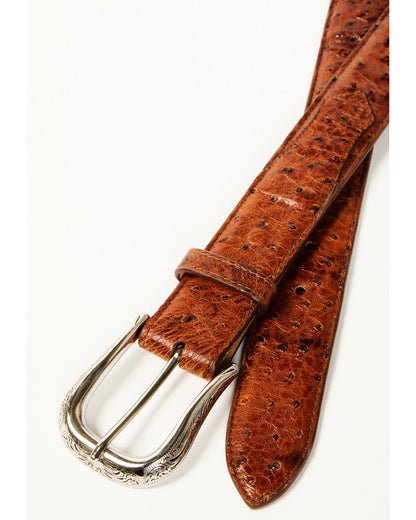 Black 1978™ Men's Dawson Exotic Full Quill Ostrich Leather Cognac