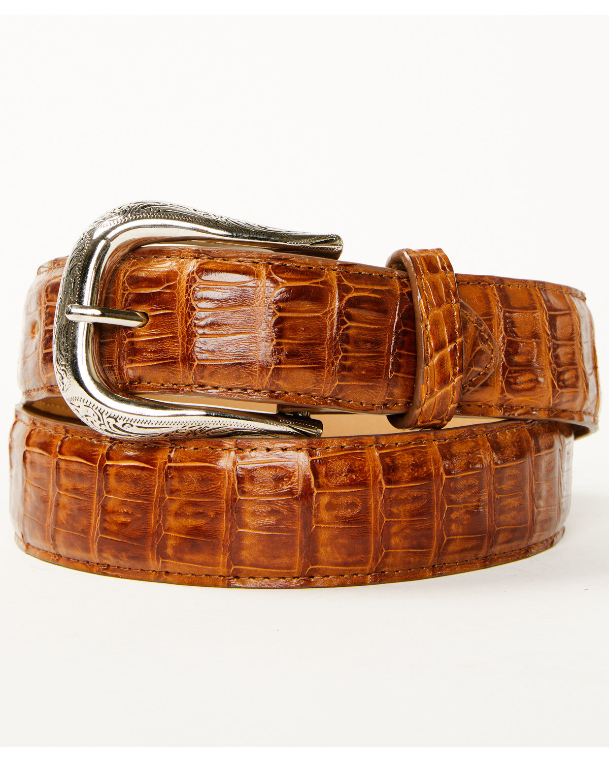 Black 1978™ Men's Exotic Caiman Belt Cognac