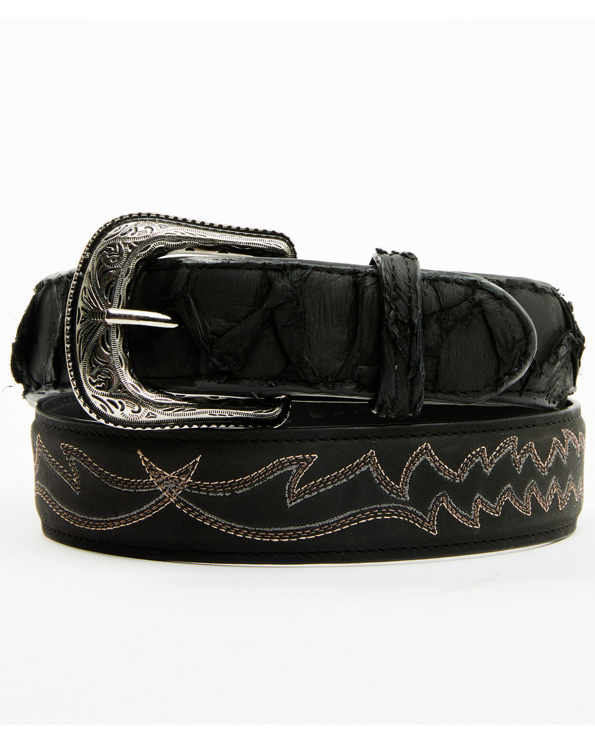Men's Exotic Pirarucu Billet Belt Black