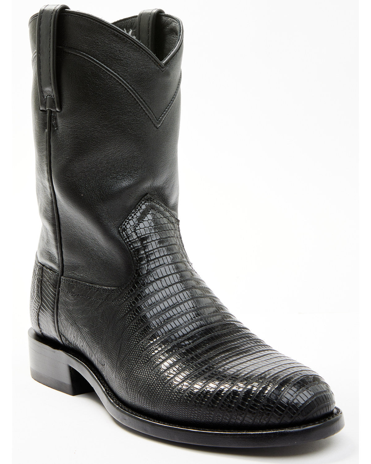 Black 1978® Men's Carmen Exotic Teju Lizard Roper Boots - R Black