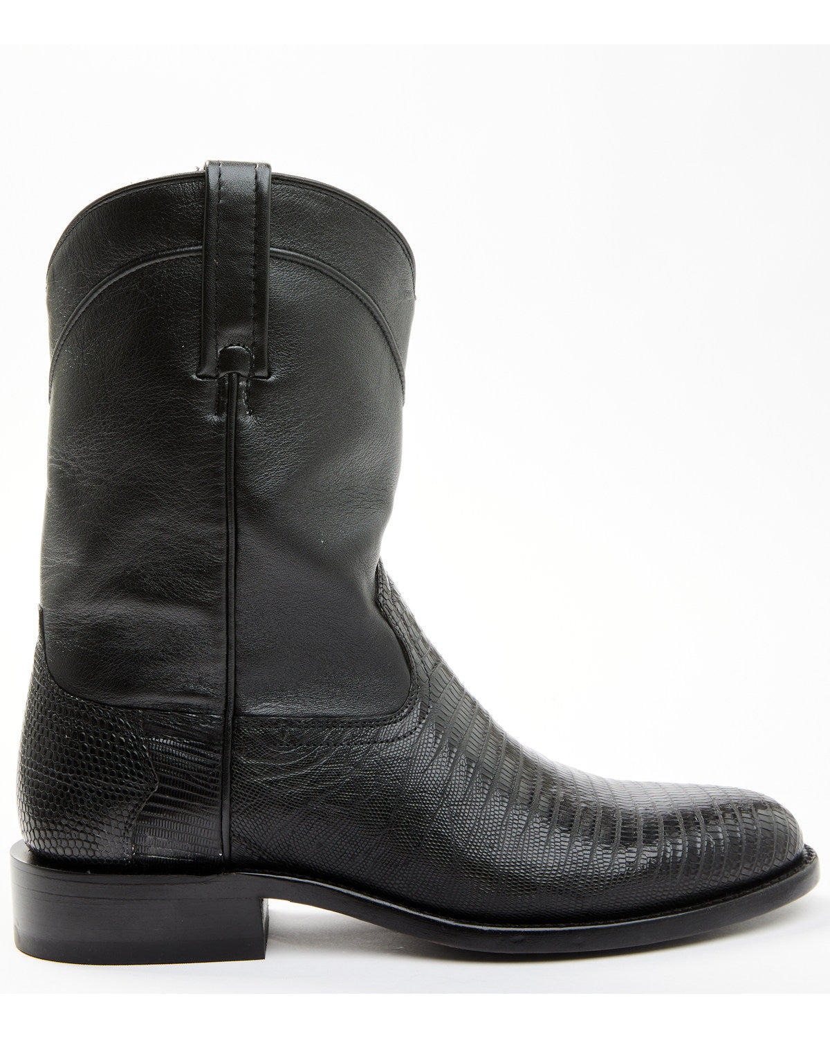 Black 1978® Men's Carmen Exotic Teju Lizard Roper Boots - R Black