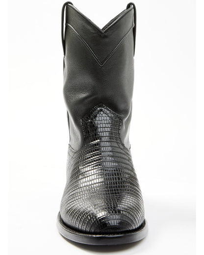 Black 1978® Men's Carmen Exotic Teju Lizard Roper Boots - R Black
