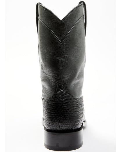 Black 1978® Men's Carmen Exotic Teju Lizard Roper Boots - R Black