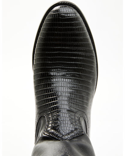 Black 1978® Men's Carmen Exotic Teju Lizard Roper Boots - R Black