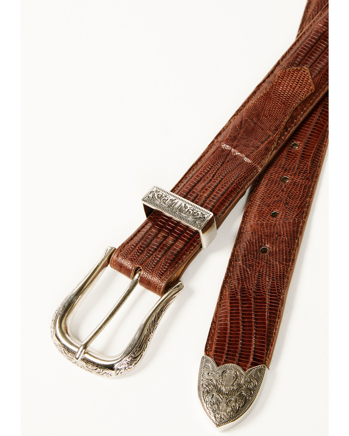 Black 1978™ Men's Exotic Lizard Belt Cognac