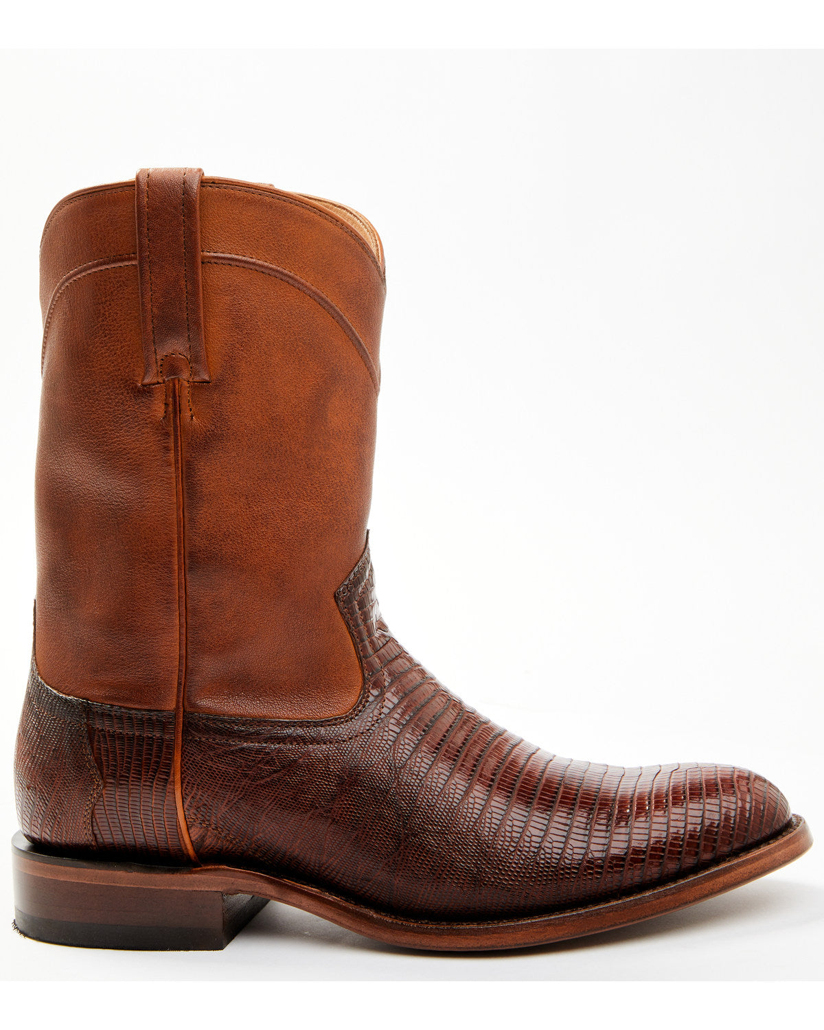 Black 1978® Men's Carmen Exotic Teju Lizard Roper Boots - R Cognac