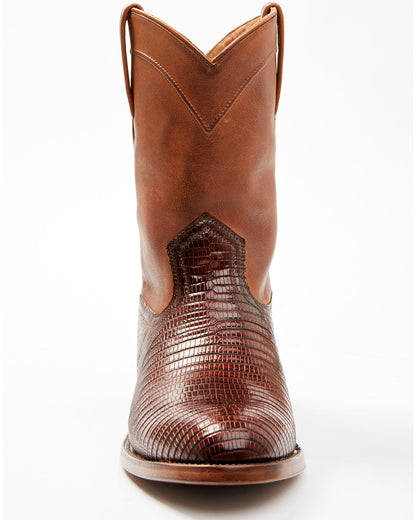 Black 1978® Men's Carmen Exotic Teju Lizard Roper Boots - R Cognac