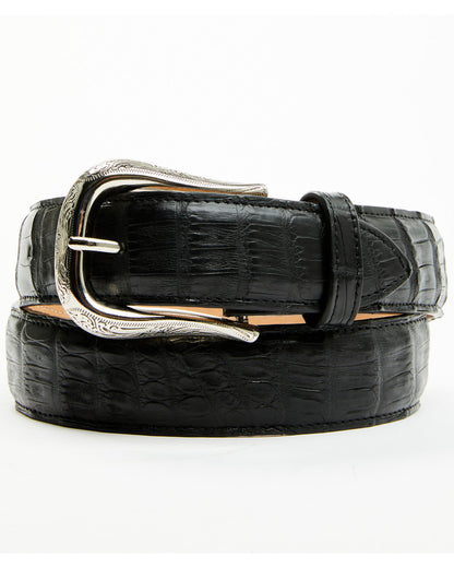 Black 1978™ Men's Sutton Exotic Caiman Tail Leather Belt Black