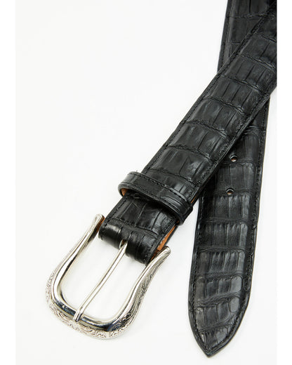 Black 1978™ Men's Sutton Exotic Caiman Tail Leather Belt Black
