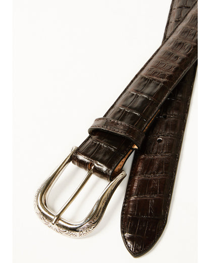 Black 1978™ Men's Exotic Caiman Belt Chocolate