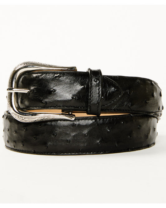 Black 1978™ Men's Dawson Exotic Full Quill Ostrich Leather Black
