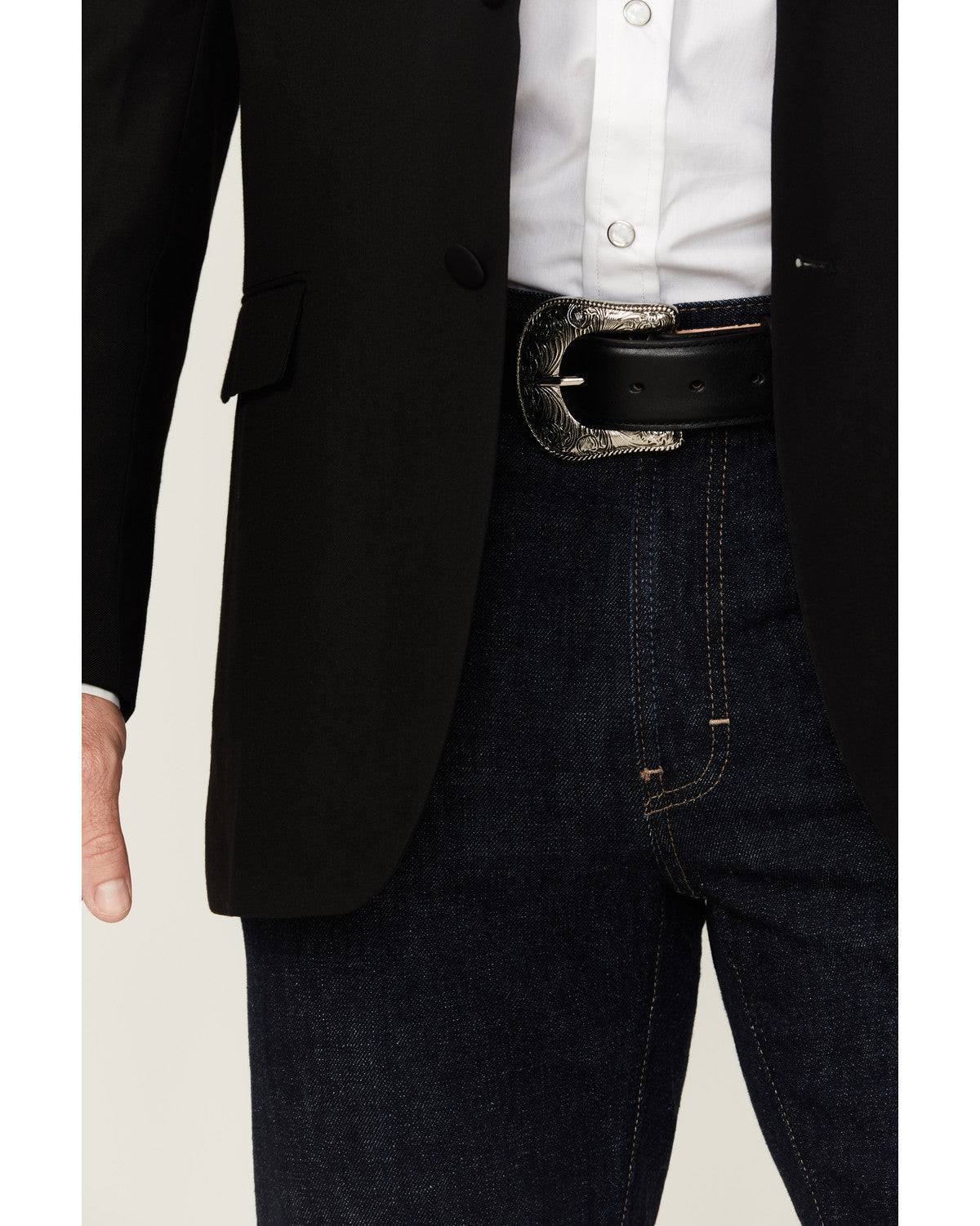 Black 1978™ Men's Smooth Leather Belt Black