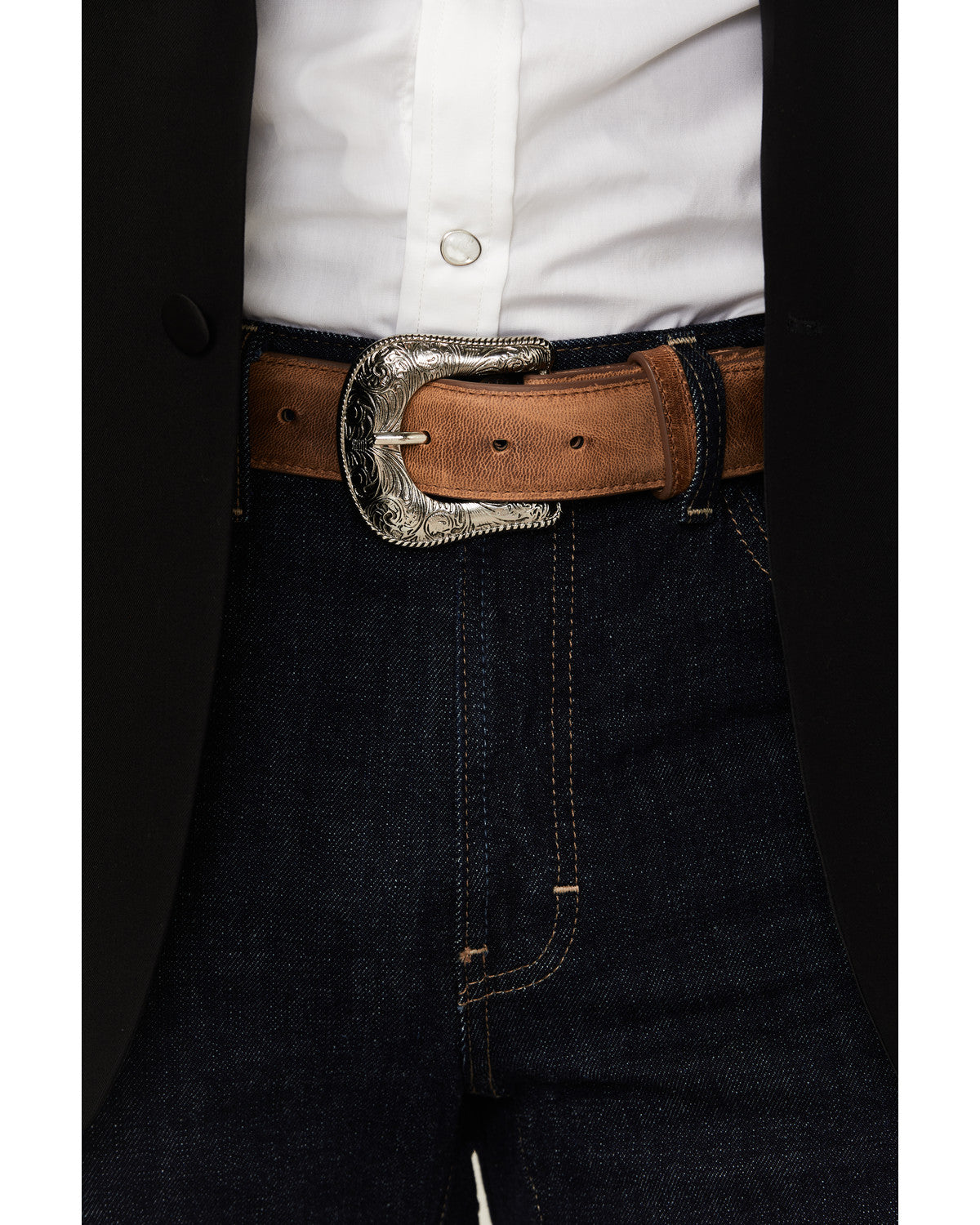 Black 1978™ Men's Smooth Leather Belt Distressed Brown